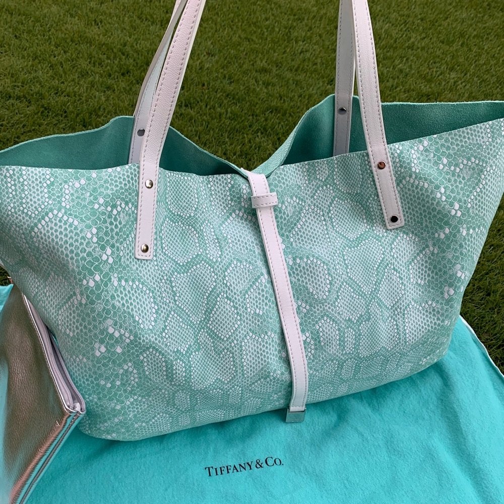 Python East West Tote Reversible Suede Tote